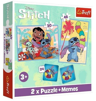 PUZZLE 2in1 MEMOS HAPPY LILO&STITCH DAY 93585 TREFL